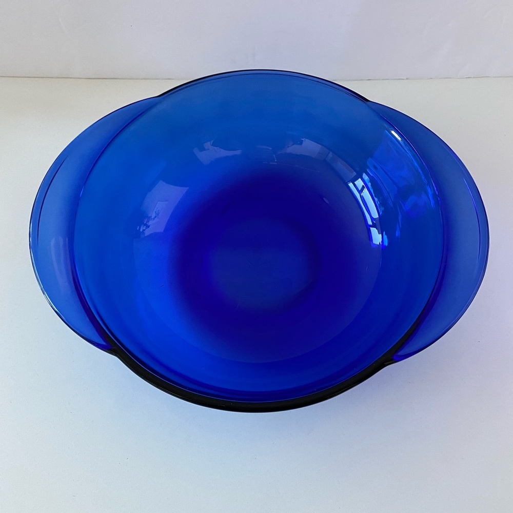 Vintage Cobalt Blue Anchor Hocking Glass Casserole Dish